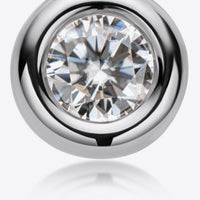 Simple Solitude 1 Carat Moissanite Pendant 925 Sterling Silver Necklace