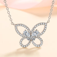 Mademoiselle Moissanite Butterfly Pendant Necklace