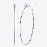 Party Vixen 925 Sterling Silver Moissanite Hoop Earrings