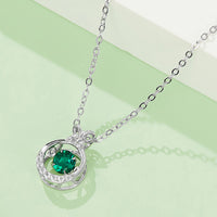Lab-Grown Emerald Pendant Necklace