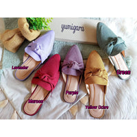 Eve Pointed Bright Colored Fabric Mules