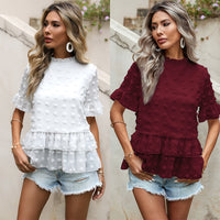 Chiffon Polka Dot Long Sleeve Top