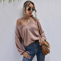 V-neck Long Sleeve Pullover Shirt