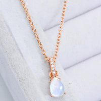 Moonstone Teardrop Pendant Necklace
