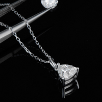Triumph Diva 1 Carat Moissanite Pendant 925 Sterling Silver Necklace