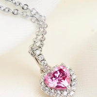 One Pretty Love 1 Carat Moissanite Heart Pendant Necklace