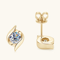 Emily Anne 1 Carat Moissanite 925 Sterling Silver Stud Earrings