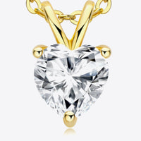 Vibrant Love 1 Carat Moissanite Heart-Shaped Pendant Necklace