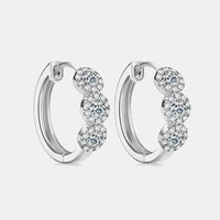 Moissanite 925 Sterling Silver Huggie Earrings