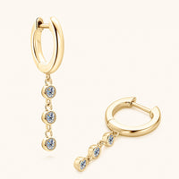 Moissanite Decor 925 Sterling Silver Earrings