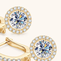 Diva Gorgeous 2 Carat Moissanite 925 Sterling Silver Drop Earrings