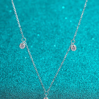Moissanite Rhodium-Plated Necklace