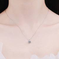 Minimalist 925 Sterling Silver Moissanite Pendant Necklace