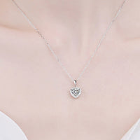 Shining Love 1 Carat Moissanite Pendant Chain Necklace