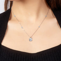 Minnie 2 Carat Moissanite 4-Prong 925 Sterling Silver Necklace