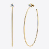 Party Vixen 925 Sterling Silver Moissanite Hoop Earrings