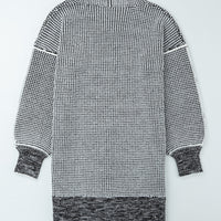 Heathered Open Front Longline Cardigan