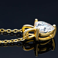 Vibrant Love 1 Carat Moissanite Heart-Shaped Pendant Necklace