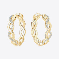 Moissanite Crisscross Hoop Earrings