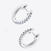 Moissanite 925 Sterling Silver Huggie Earrings