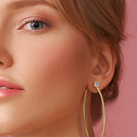 Party Vixen 925 Sterling Silver Moissanite Hoop Earrings