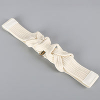 PU Leather Wide Elastic Belt