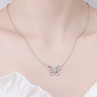 Mademoiselle Moissanite Butterfly Pendant Necklace
