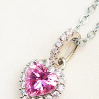 One Pretty Love 1 Carat Moissanite Heart Pendant Necklace