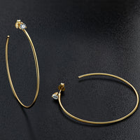 Party Vixen 925 Sterling Silver Moissanite Hoop Earrings