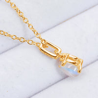 Moonstone Teardrop Pendant Necklace