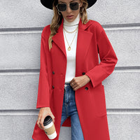Lapel Collar Long Sleeve Blazer