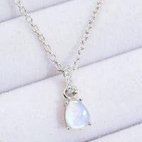 Moonstone Teardrop Pendant Necklace