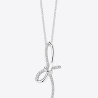 Zircon Bow Pendant Necklace