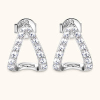 Moissanite Minimalist 925 Sterling Silver Earrings