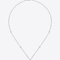 Minnie 2 Carat Moissanite 4-Prong 925 Sterling Silver Necklace