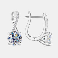 Fit for Royalty 4 Carat Moissanite 925 Sterling Silver Earrings