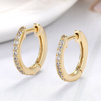 Moissanite 925 Sterling Silver Huggie Earrings