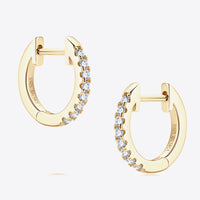 Moissanite 925 Sterling Silver Huggie Earrings