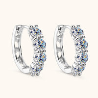 Wrapped In Your Embrace 2.4 Carat Moissanite Huggie Earrings