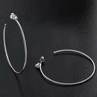 Party Vixen 925 Sterling Silver Moissanite Hoop Earrings