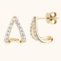 Moissanite Minimalist 925 Sterling Silver Earrings