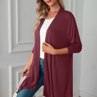 Open Front Long Sleeve Cardigan