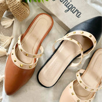 Valerie Pointed Studded Mules