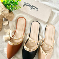 Valerie Pointed Studded Mules