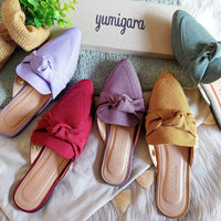 Eve Pointed Bright Colored Fabric Mules