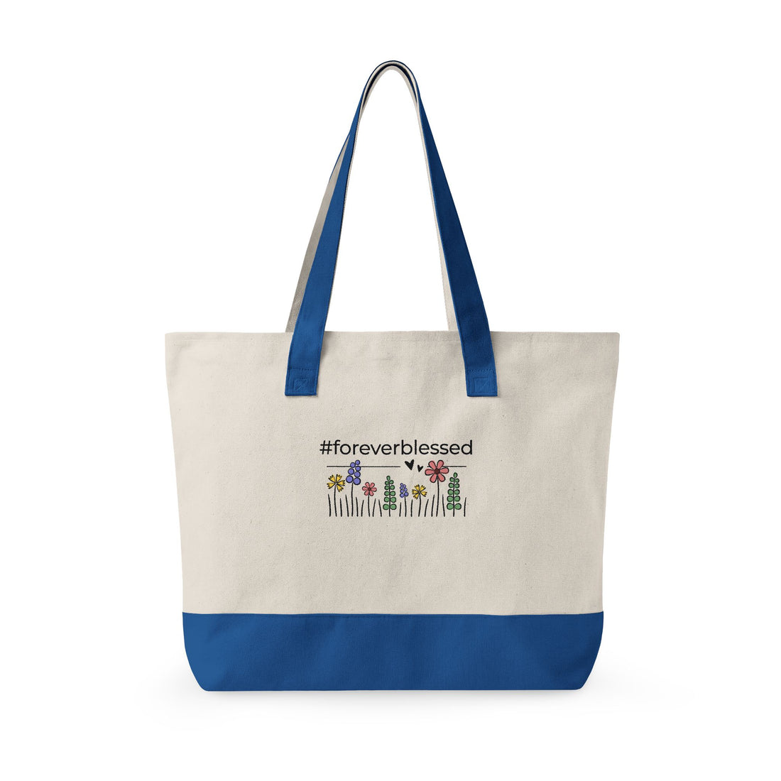 Forever Blessed Zippered Canvas Tote