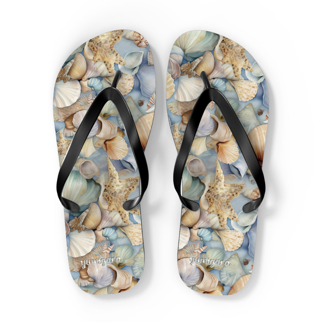 Seaside Serenity Seashell Flip-Flops: Walk in Coastal Comfort