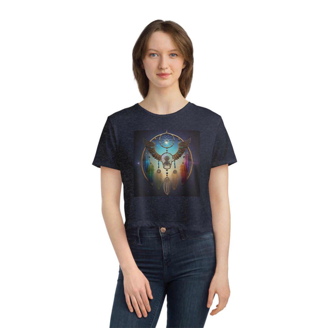 Mystical Fusion Women's Flowy Cropped Tee