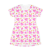 Sweetheart Nightgown T-Shirt Dress (AOP)