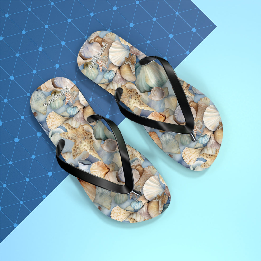 Seaside Serenity Seashell Flip-Flops: Walk in Coastal Comfort